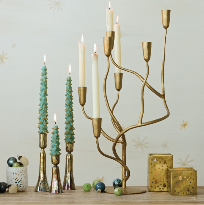 Hand-Forged Iron Candelabra