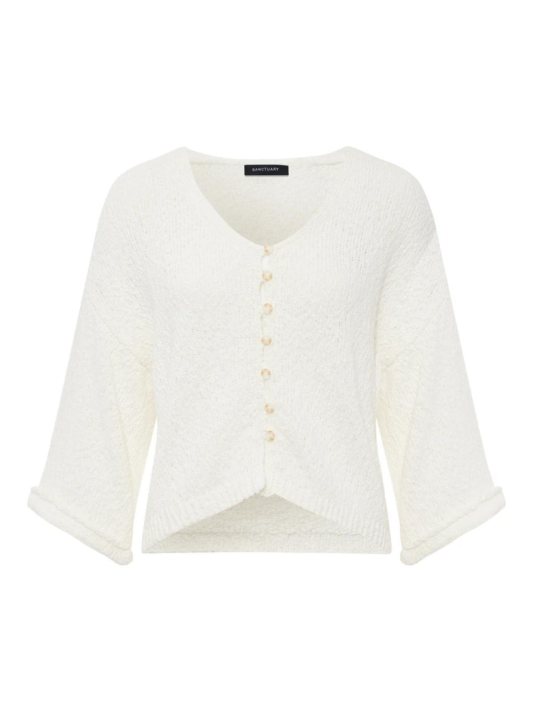 I'm Yours Button-Up Sweater, Chalk
