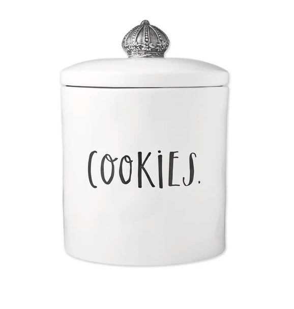 Stem Print Crown Cookie Jar