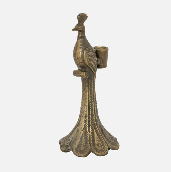 Cast Aluminum Peacock Taper Holder - 13 Hub Lane   |  