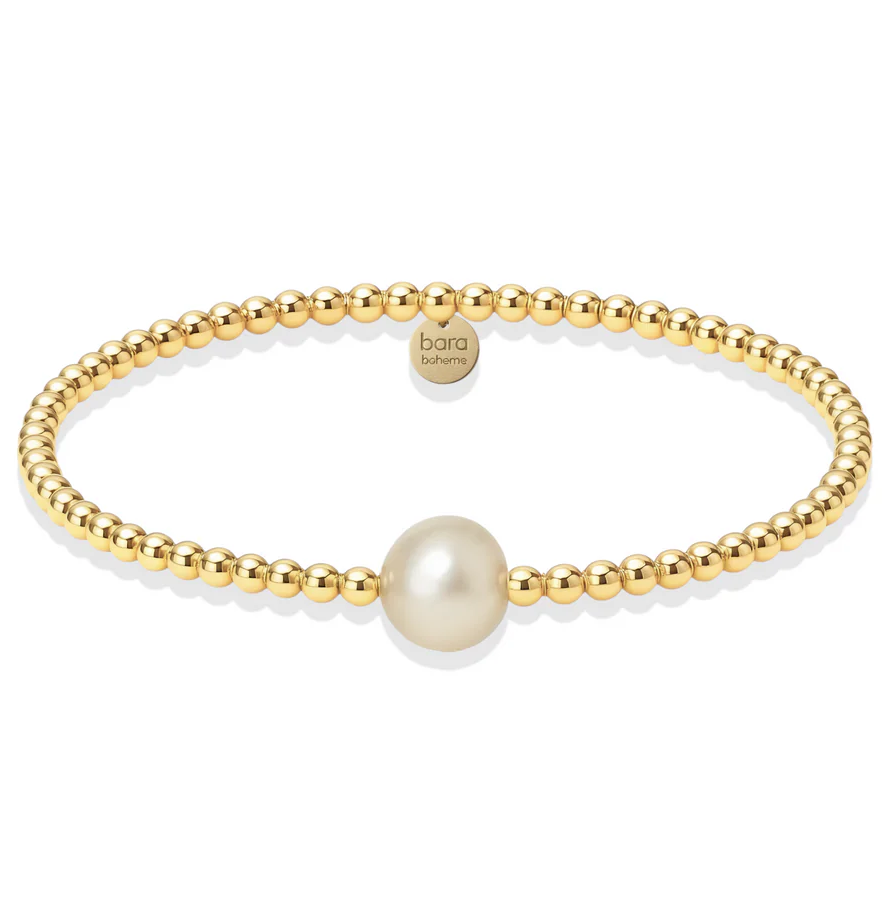 bara boheme audrey gold filled beaded bracelet w/ pearl - 13 Hub Lane   |  