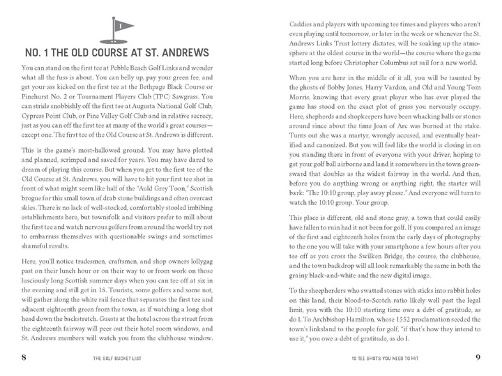 Golf Bucket List - 13 Hub Lane   |  Travel Books