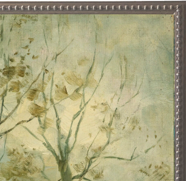 Two Trees Silhouetted Behind A Water Course