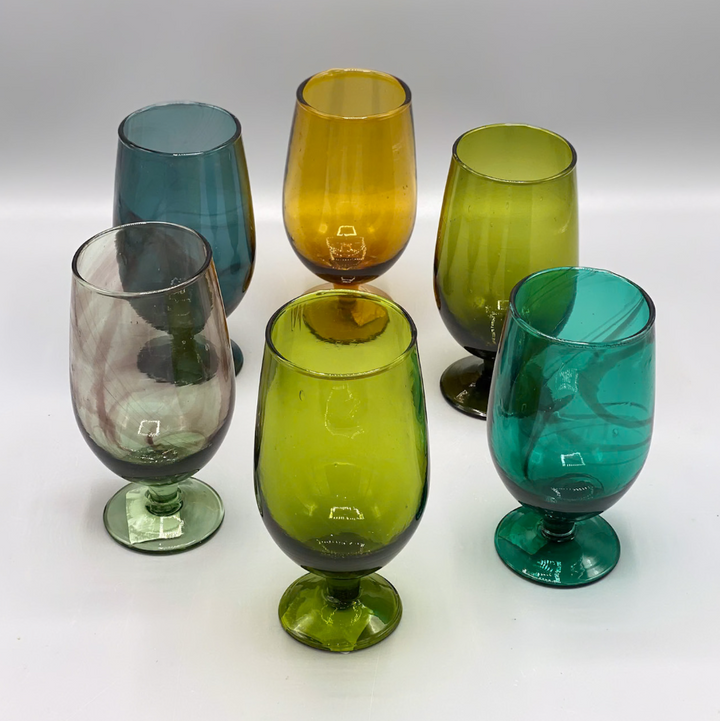 Hand Blown Stemmed Drinking Glass - 13 Hub Lane   |  Drinking Glasses