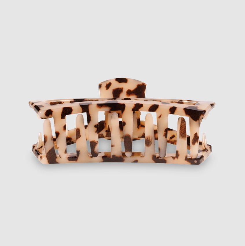 Open Hair Clip, Blonde Tortoise