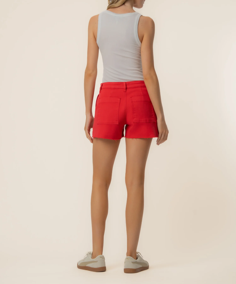Kut From the Kloth Jane High Rise Shorts, Tomato