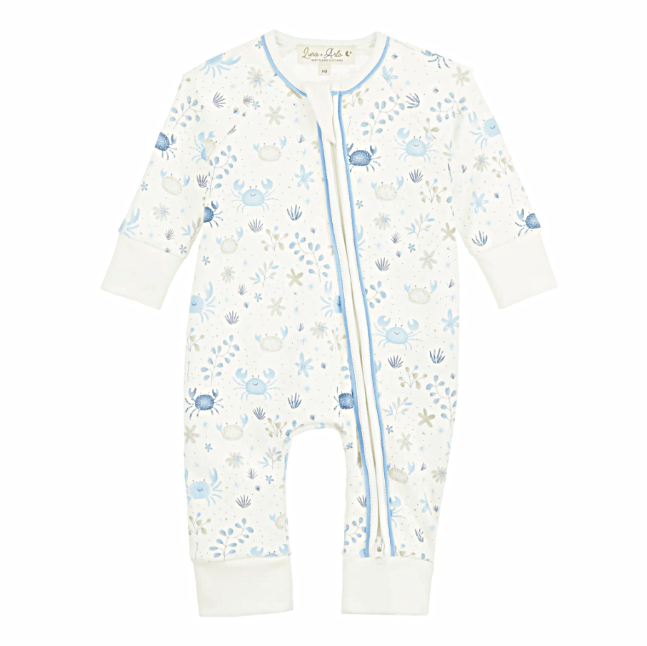 Crabby Cove Zip Playsuit - Sky - 13 Hub Lane   |  