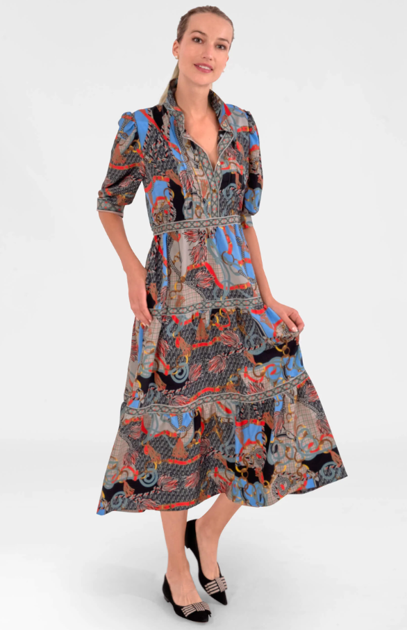 lane midi dress Damsel Midi Dress, Black Ditto L