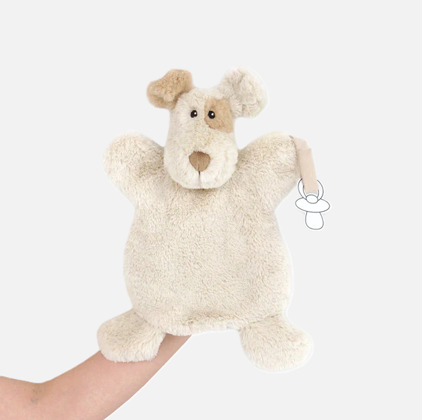 Bogart Puppy-Paci Holder Puppet - 13 Hub Lane   |  