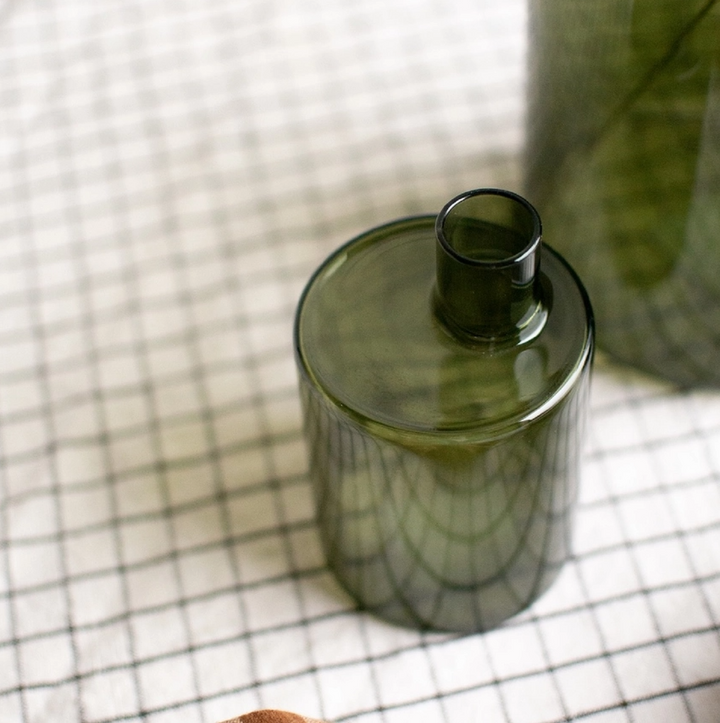 Pipe Vase, Green - 13 Hub Lane   |  Glass Vases
