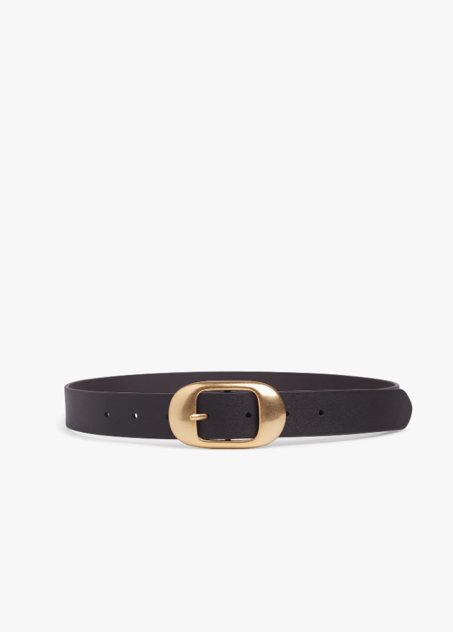 Favorite Daughter Skinny Jean Belt, Dark Brown & Antique Brass - 13 Hub Lane   |  Leather Belts