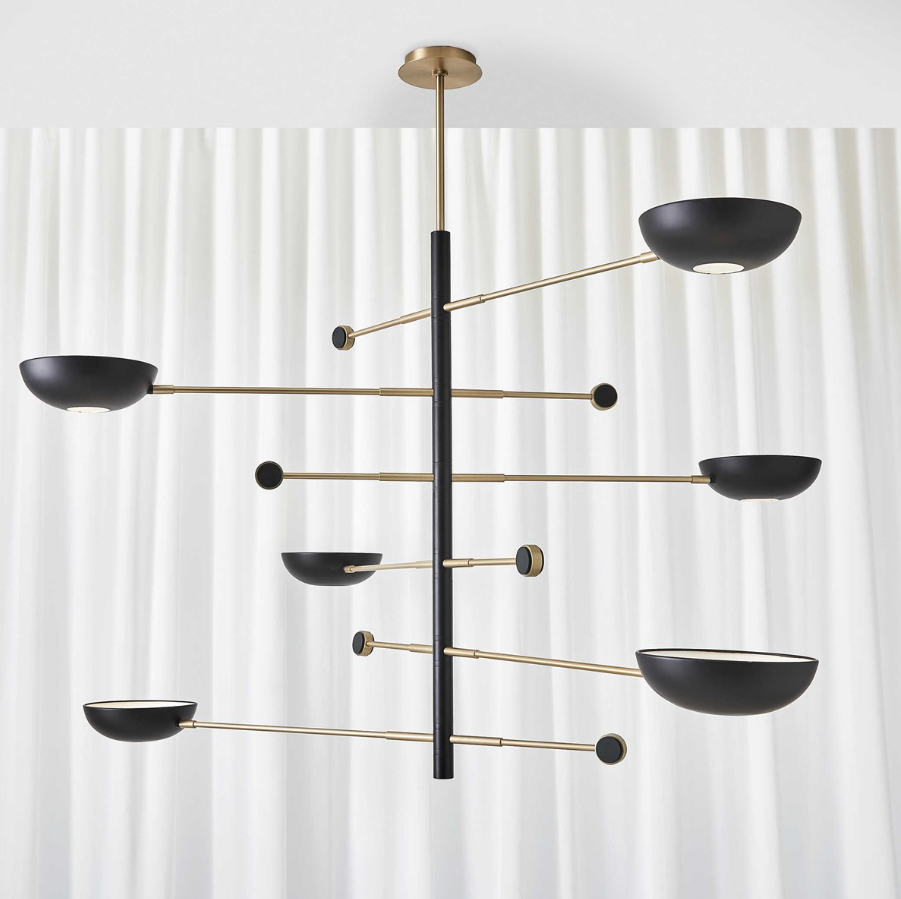 Swinger 6-Light Pendant, Black