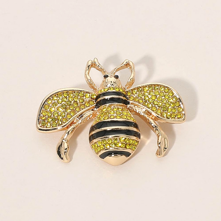 Crystal Pave Honey Bee Brooch - 13 Hub Lane   |  Brooches