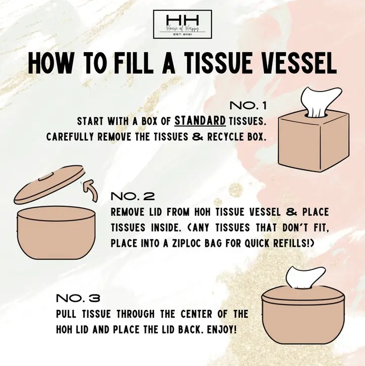 Sylvie Floral Tissue Vessel