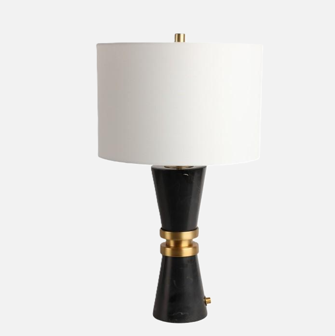 Elgon Marble Table Lamp, Black