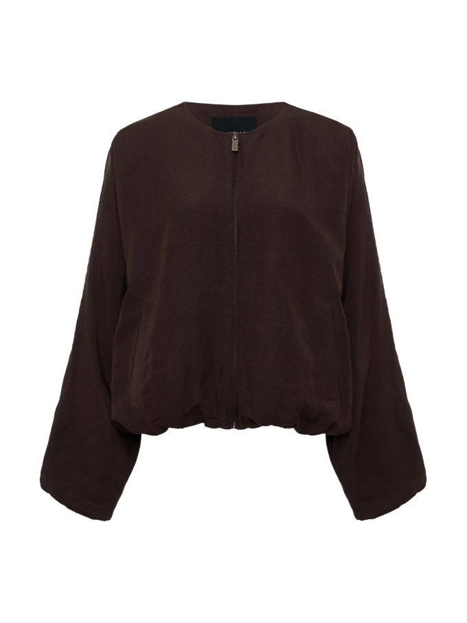 Linen Bubble Jacket, Rich Soil