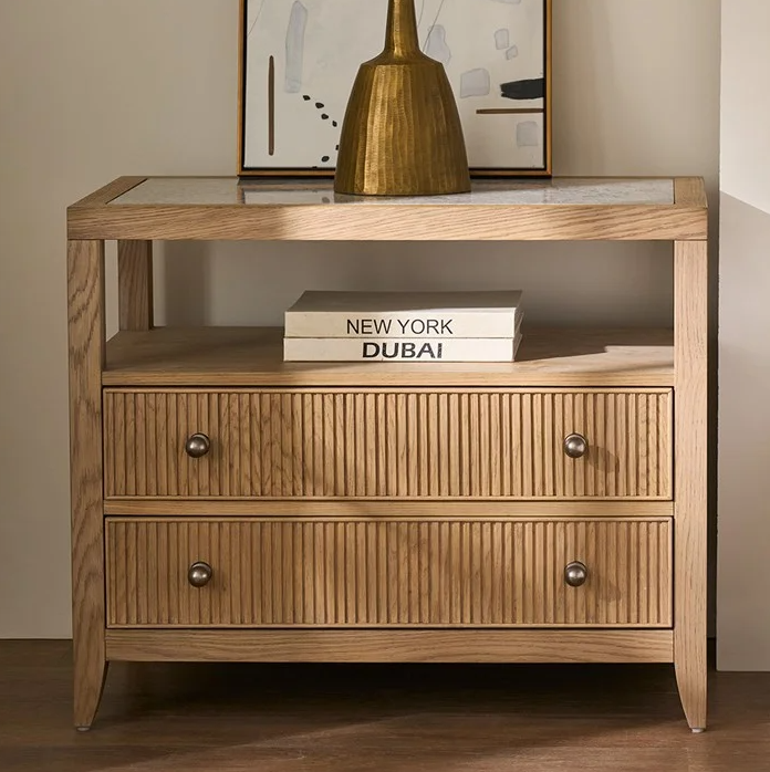 Carmen Two-Drawer Nightstand