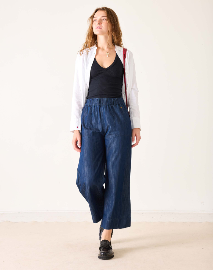 Sammie Wide Leg Pant, Night Rain - 13 Hub Lane   |  Wide Leg Pants