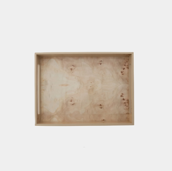 Burl Wood Veneer Tray - 13 Hub Lane   |  Wooden Trays