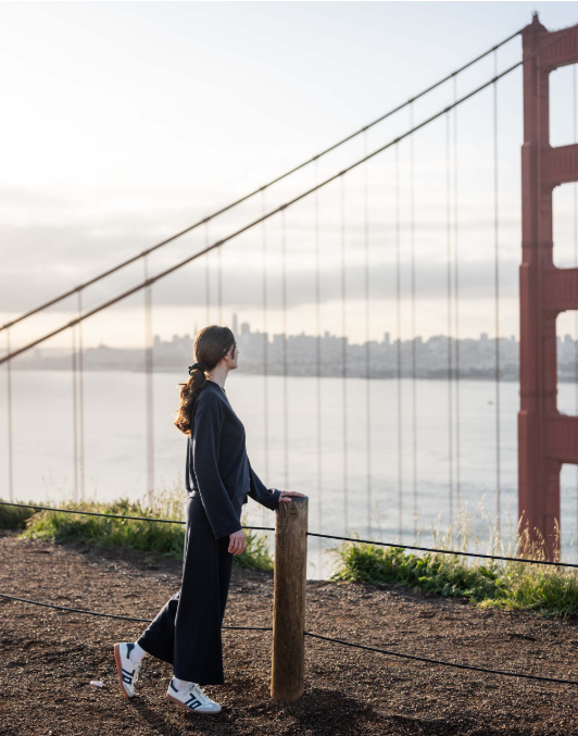 Simone Bow Crewneck Sweatshirt, Navy