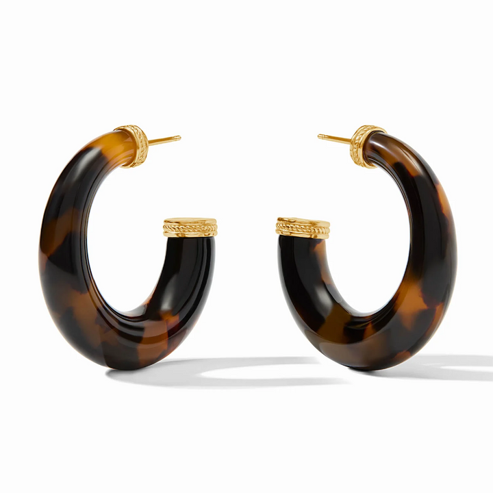 Julie Vos Madison Statement Hoop, Tortoise Shell