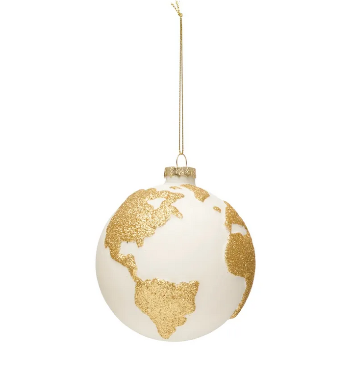 Hand-Painted Glass Globe Ornament