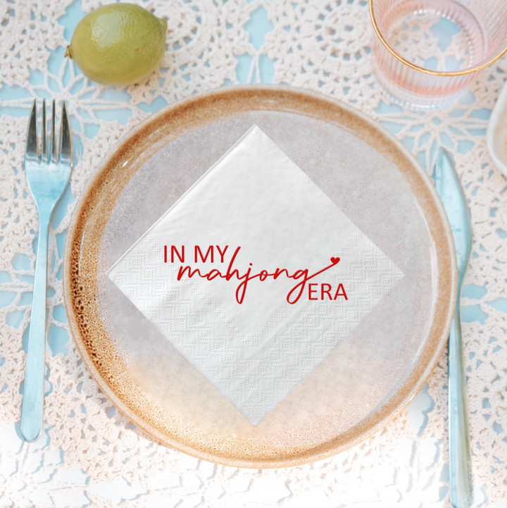 In My Mahjong Era Beverage Napkins - 13 Hub Lane   |  Funny Cocktail Napkins