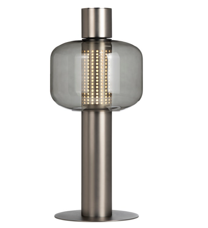Elon Column Table Lamp, Modern Bronze - 13 Hub Lane   |  Metal Table Lamps