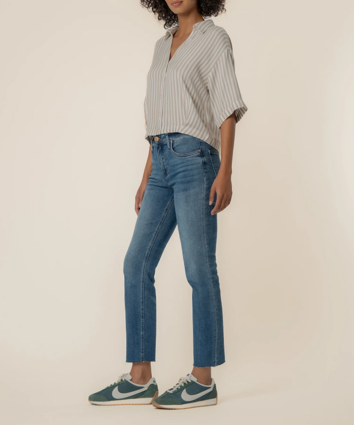 Kut From the Kloth Donna Top, Ivory & Taupe - 13 Hub Lane   |  