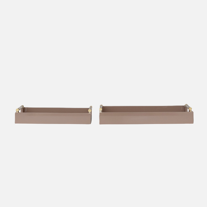 Lacquered Tray w/ Acrylic & Metal Handle