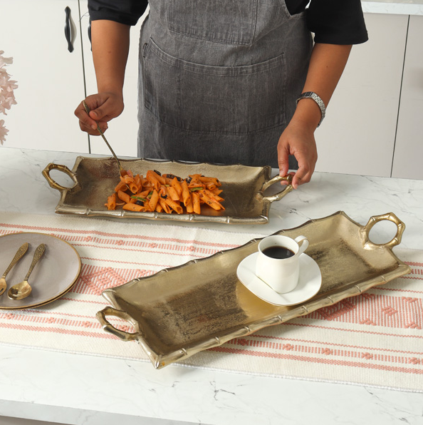 Bamboo Trim Tray, Gold - 13 Hub Lane   |  