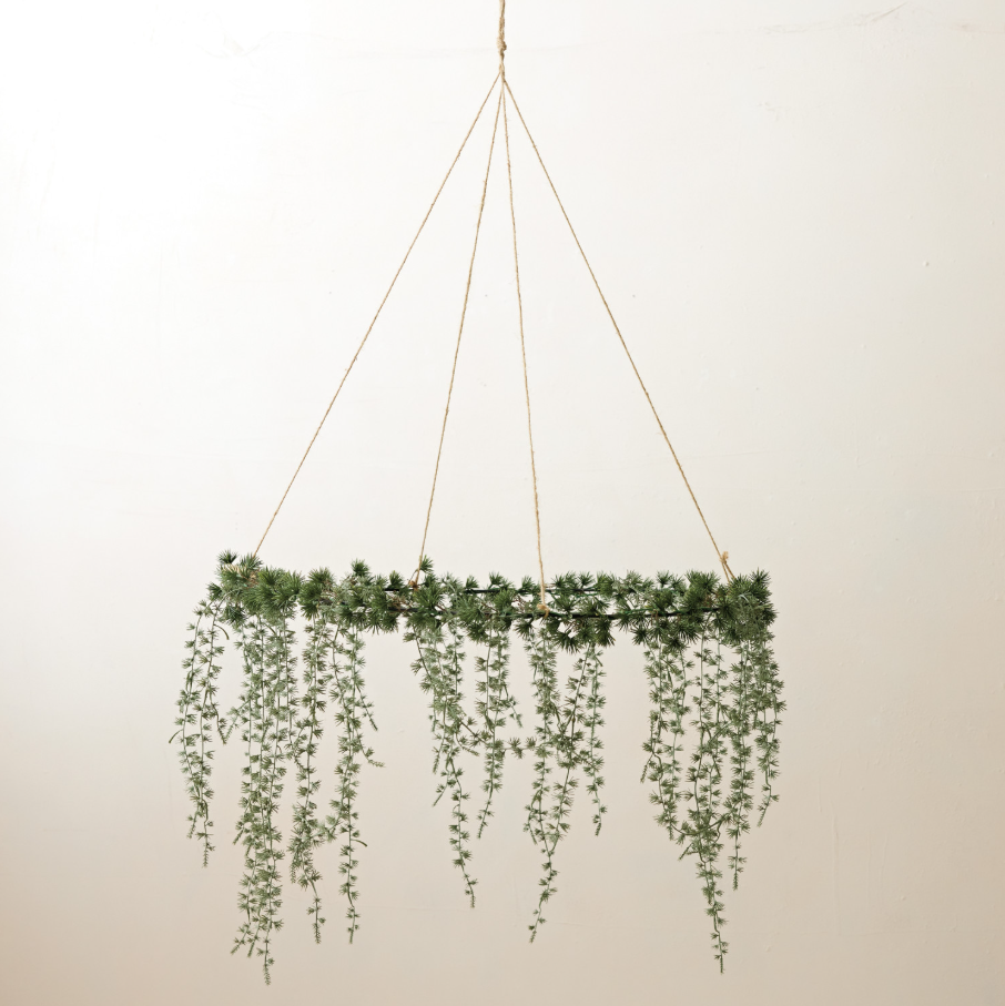 Hanging Faux Cedar Wreath
