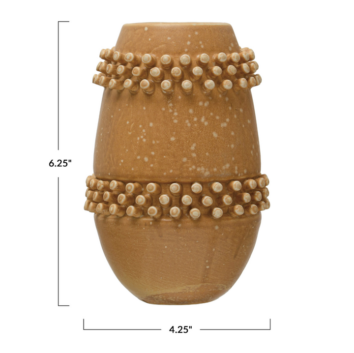 Hobnail Stoneware Vase