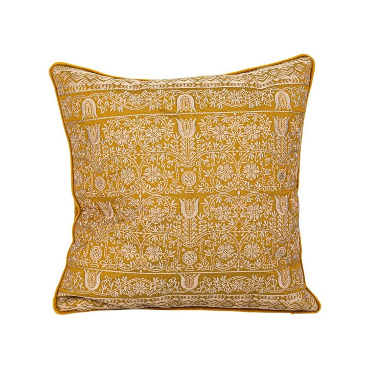 Cotton Velvet Embroidered Pillow