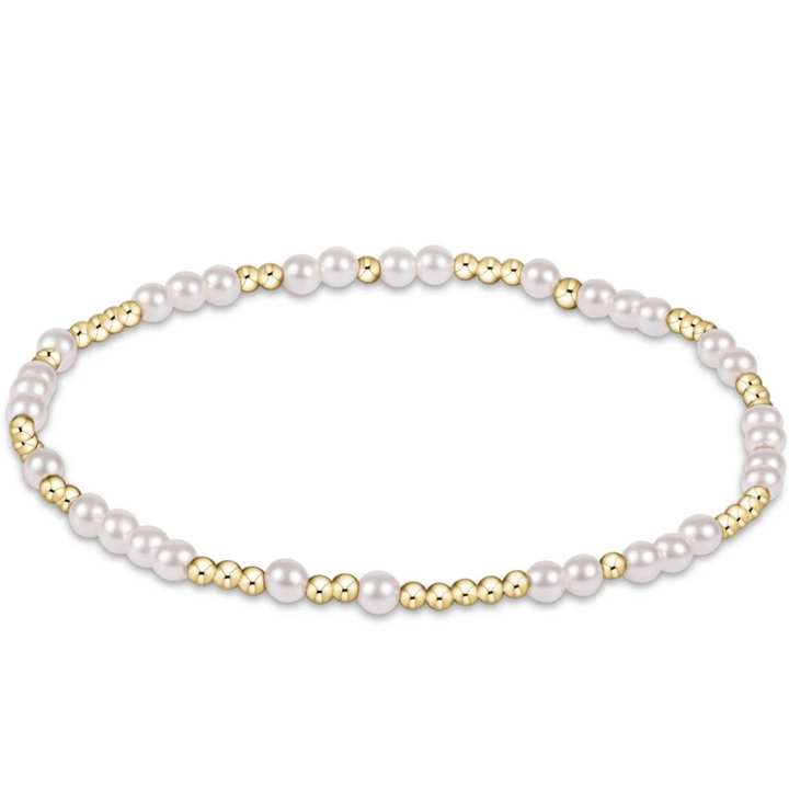enewton hope unwritten 3mm bead bracelet - pearl - 13 Hub Lane   |  Beaded Bracelets