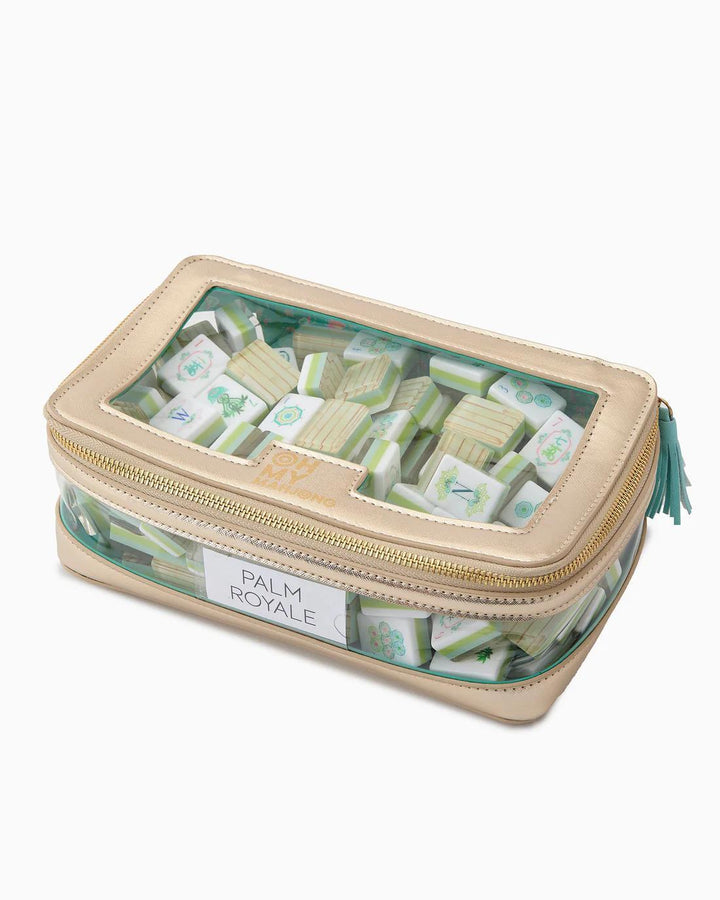 Mahjong Tile Storage Bag, Gold