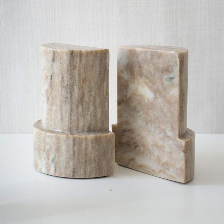 13 Hub Lane Marble Column Bookends