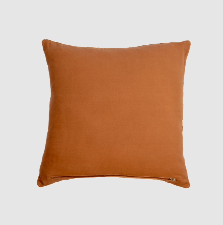 Woven Square Suede Pillow, Cognac - 13 Hub Lane   |  