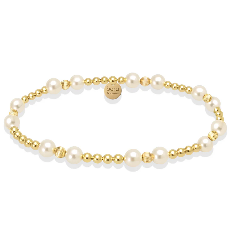 bara boheme kimberly gold filled beaded bracelet w/ pearls - 13 Hub Lane   |  