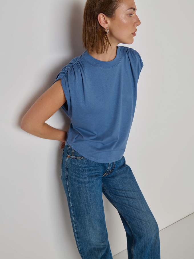Frankie Luxe Muscle Tee, Bella Blue