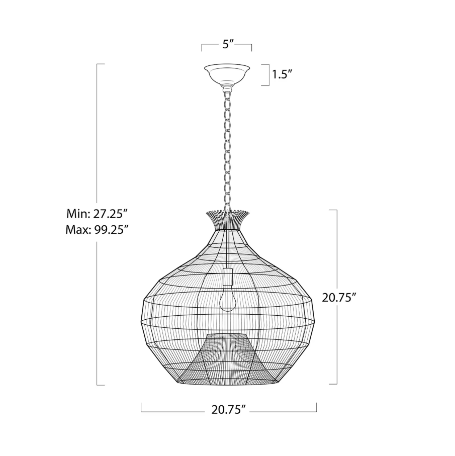 Cupola Metal Pendant