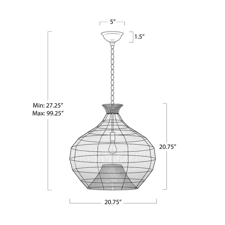 Cupola Metal Pendant