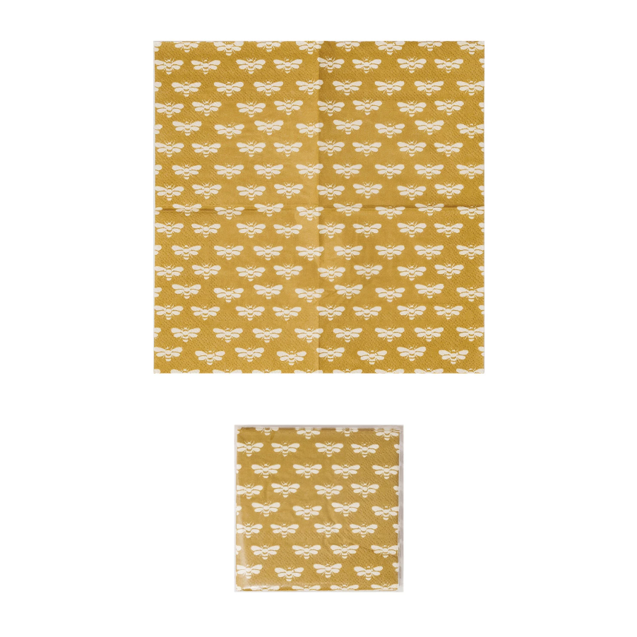 Bee Pattern Cocktail Napkins