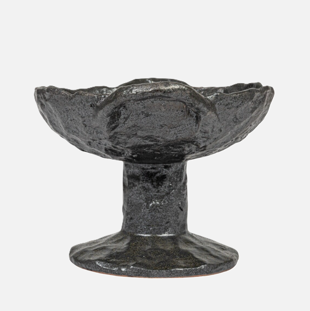 Stoneware Pedestal Bowl