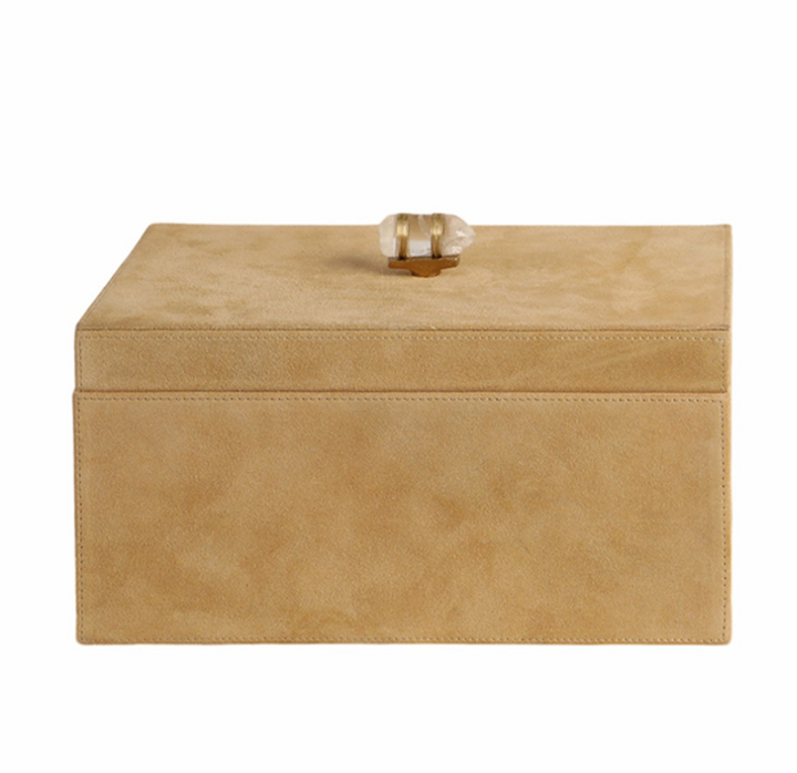 Benin Suede Box w/ Stone Knob