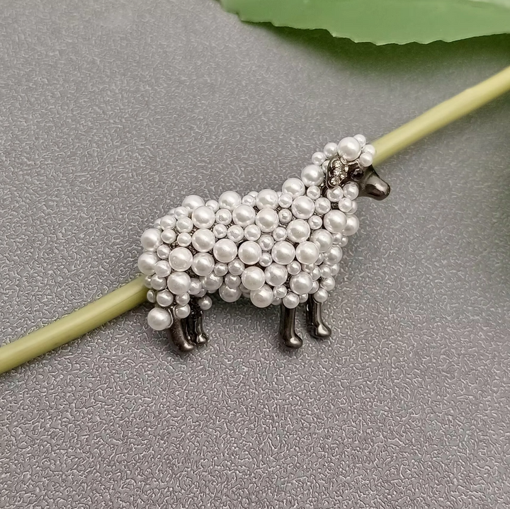 Sheep Pearl Brooch - 13 Hub Lane   |  Brooches