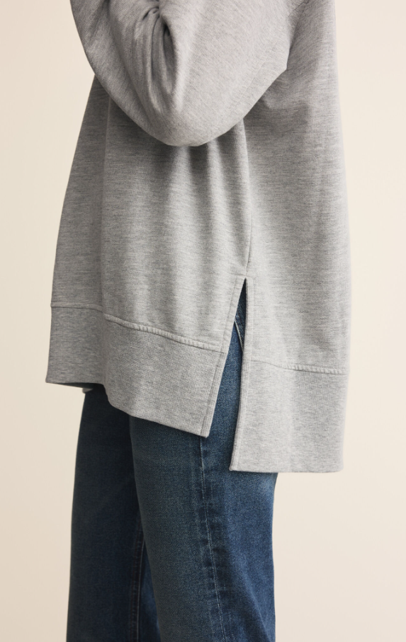 Modern V-Neck Weekender, Classic Heather Grey - 13 Hub Lane   |  V-Neck Sweatshirts