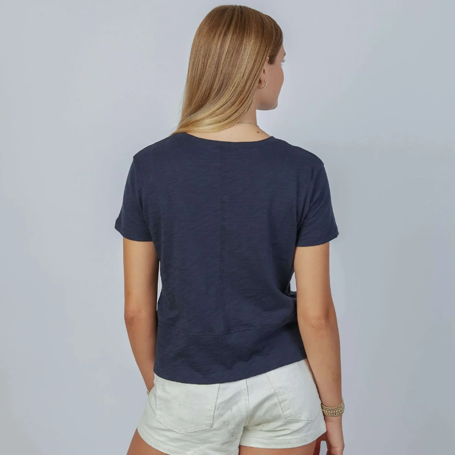 Celia Perfect Length Tee, Navy