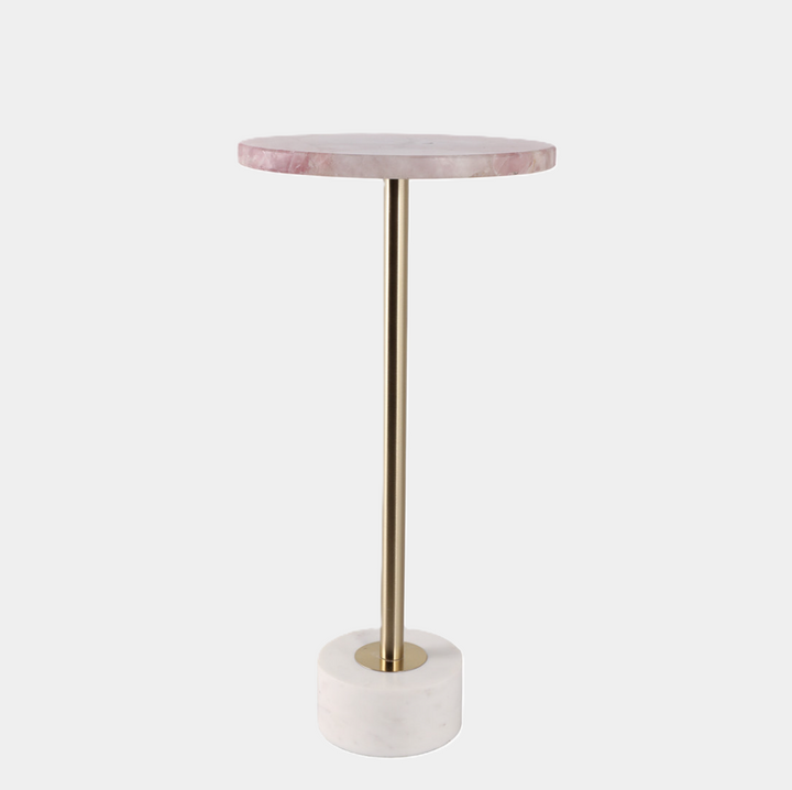 Duncan Pink Quartz Accent Table - 13 Hub Lane   |  