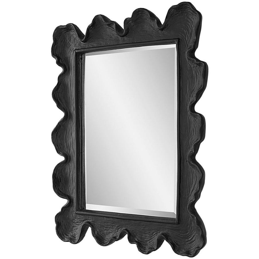Sea Coral Mirror, Black - 13 Hub Lane   |  Rectangular Wall Mirrors